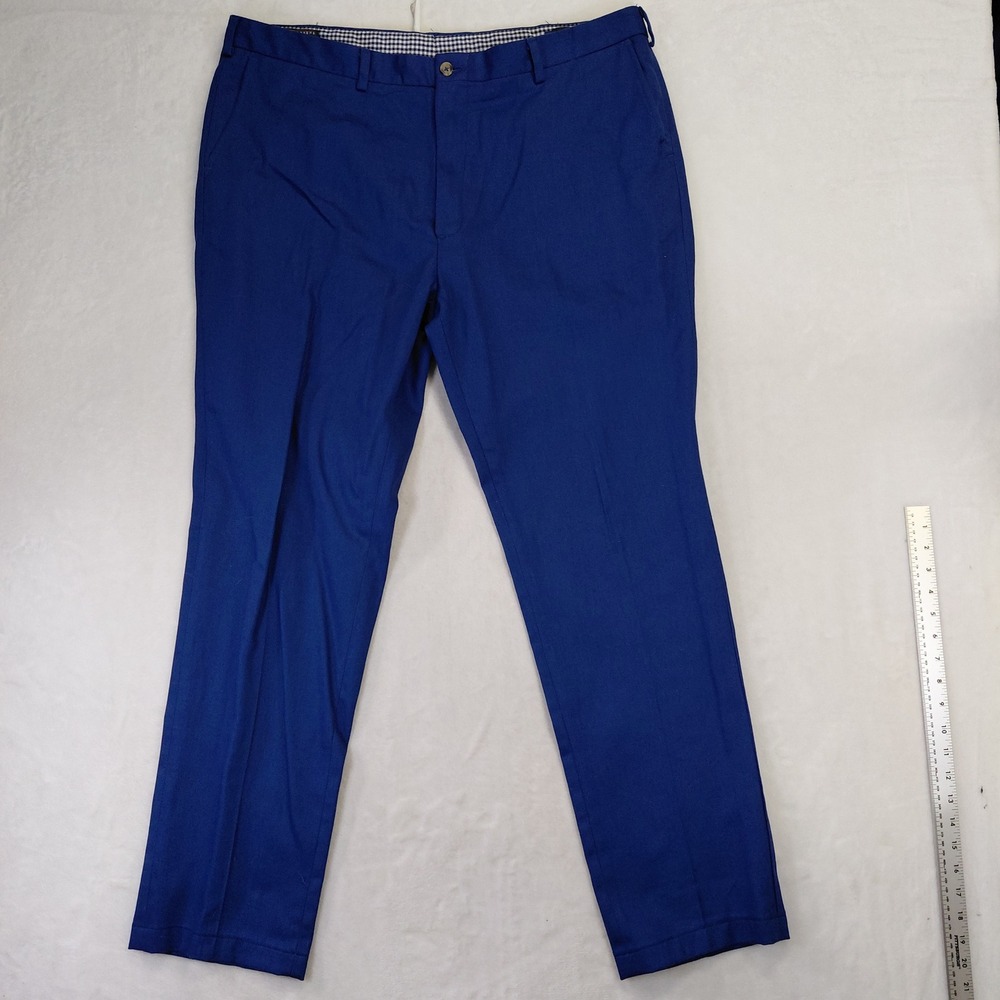 Collared Greens Mens Royal Blue Chino Trousers 40x31 Made in USA Cotton Pants